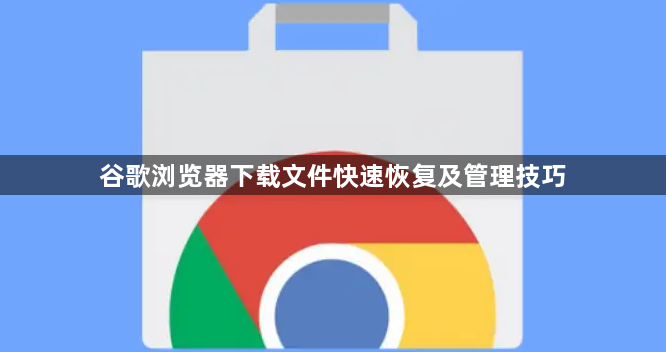谷歌浏览器下载文件快速恢复及管理技巧1