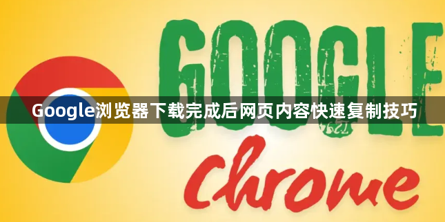 Google浏览器下载完成后网页内容快速复制技巧1
