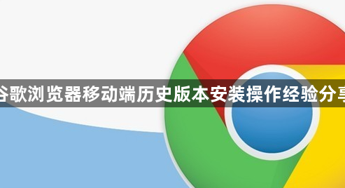 谷歌浏览器移动端历史版本安装操作经验分享1