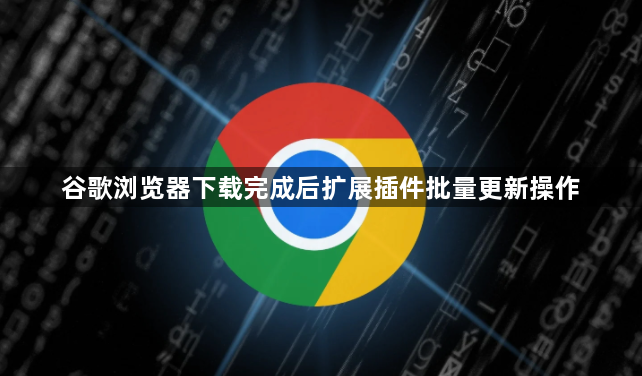 谷歌浏览器下载完成后扩展插件批量更新操作1