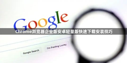 Chrome浏览器企业版安卓轻量版快速下载安装技巧1