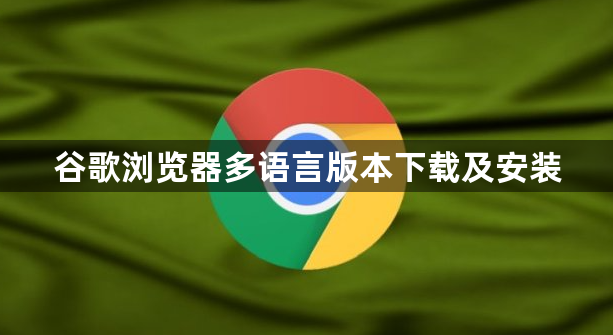 谷歌浏览器多语言版本下载及安装1