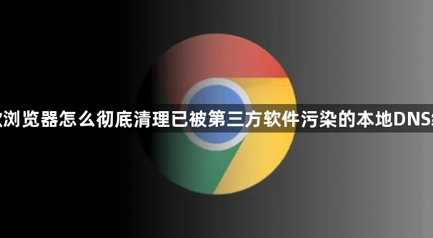 谷歌浏览器怎么彻底清理已被第三方软件污染的本地DNS缓存1